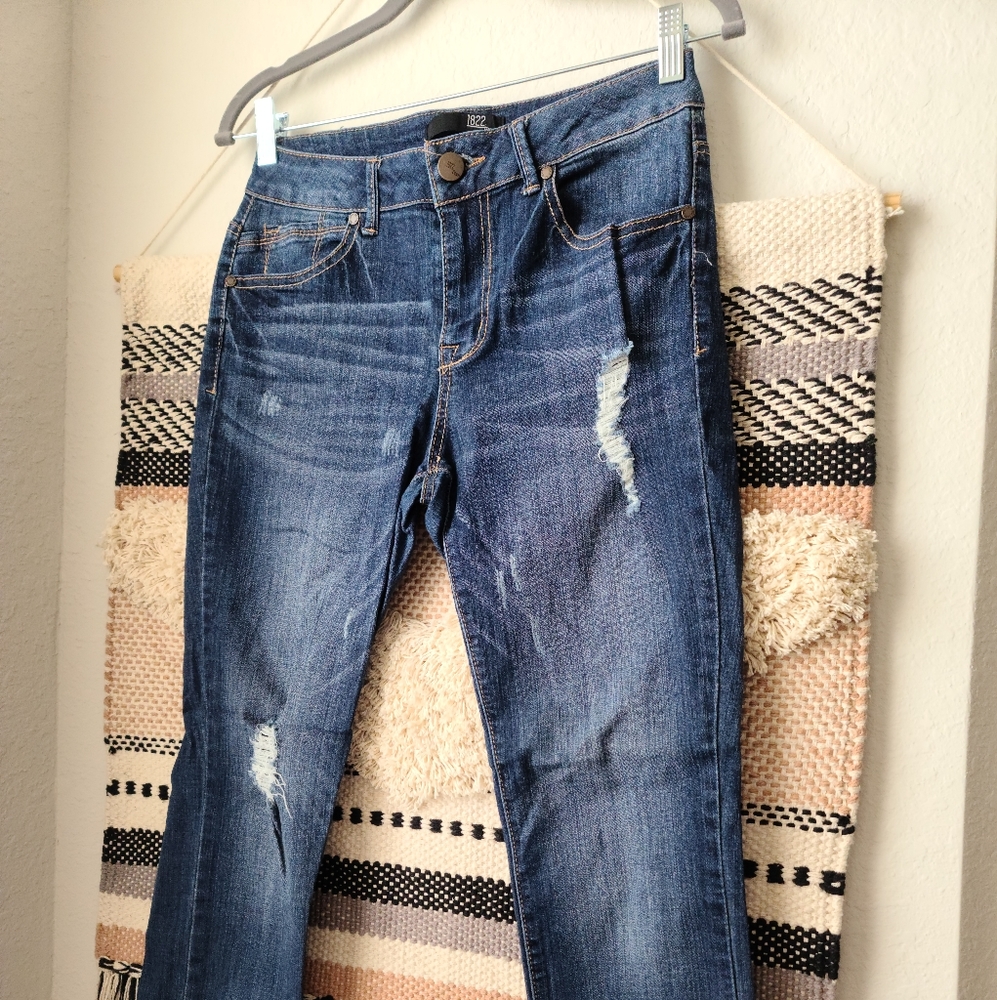 Women's stretch and distress denim